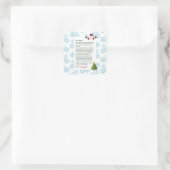 Brief van Santa Vierkante Sticker (Tas)