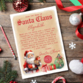  brief van Santa Waterverf Invitation Kaart