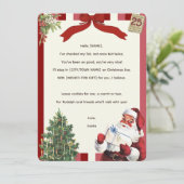  brief van Santa's Desk Rhyming Christmas Kaart (Staand voorkant)