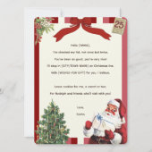  brief van Santa's Desk Rhyming Christmas Kaart (Voorkant)