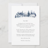 Brief van Sinterklaas aan baby Blauwe Kerst Winter Feestdagenkaart (Voorkant)