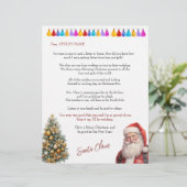 Brief van Sinterklaas aan kinderen Kerstverlichtin (Staand voorkant)