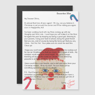 Brief van Sinterklaas Kerststokken Kindernaam