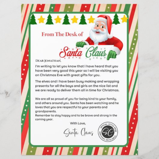 Brief van Sinterklaas Noorderlicht Post (Voorkant)