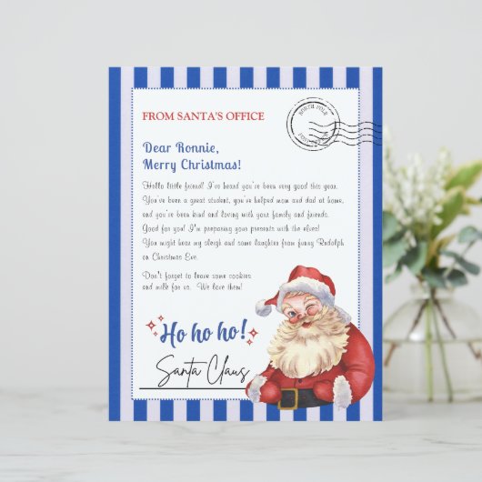 Brief van Sinterklaas van Noordpool Kantoor (Staand voorkant)
