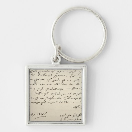 Brief van Sir Francis Drake Sleutelhanger (Voorkant)
