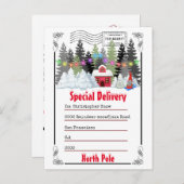 Brief van Tomte | Winterbos blokhut gnoom Briefkaart (Voorkant / Achterkant)