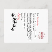 Brief van Tomte | Winterbos blokhut gnoom Briefkaart (Achterkant)