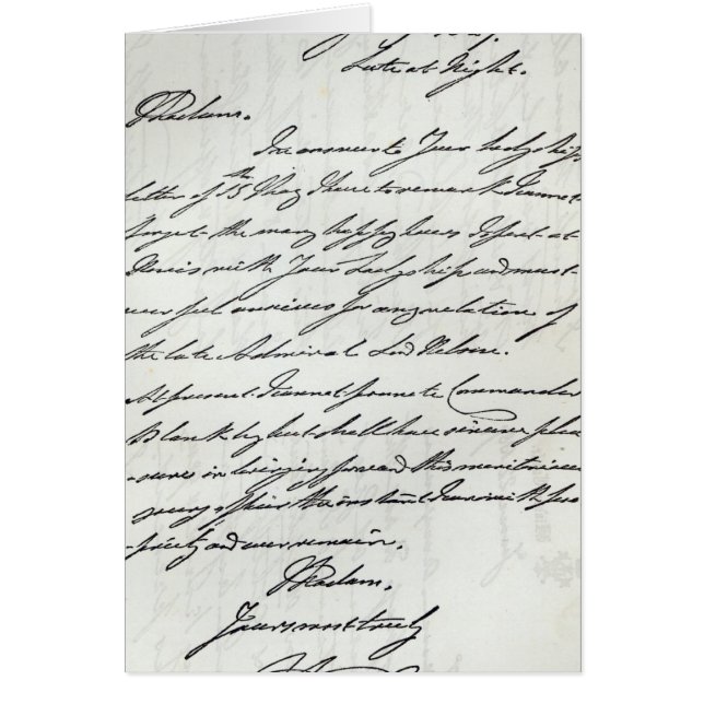 Brief van William IV aan Lady Nelson (Voorkant)