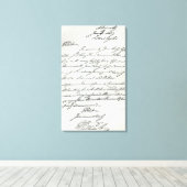 Brief van William IV aan Lady Nelson Canvas Afdruk (Insitu (Houten vloer))