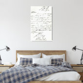 Brief van William IV aan Lady Nelson Canvas Afdruk (Insitu (Slaapkamer))
