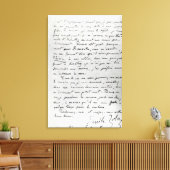 Brief van Zola aan Edouard Manet 1868 Canvas Afdruk (Insitu (Woonkamer))