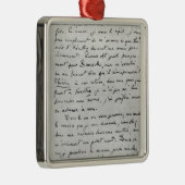 Brief van Zola aan Edouard Manet 1868 Metalen Ornament (Rechts)