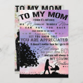 Brief van zoon van mijn moeder | Nieuw Cadeau thui Feestdagenkaart (Voorkant / Achterkant)