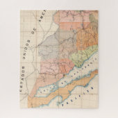 (Brief voor communicatie) Kaart van Mexico Legpuzzel (Verticaal)