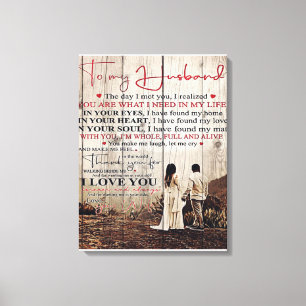 Brief voor hem   Koel aan mijn echtgenoot-cadeau Canvas Afdruk