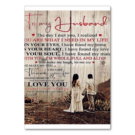 Brief voor hem | Koel aan mijn echtgenoot-cadeau Kaart (Voorkant)