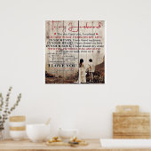 Brief voor hem | Koel aan mijn echtgenoot-cadeau Poster (Keuken)