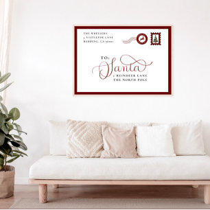 Brief voor kerstfeestdag in de kerstvakantie voor poster