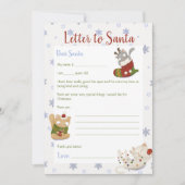 Brief voor kerstfeestdag Sjabloon kerstmis Kaart (Voorkant)