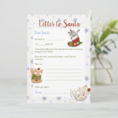 Brief voor kerstfeestdag Sjabloon kerstmis Kaart (Staand voorkant)