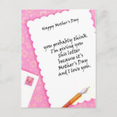 Brief voor mijn moeder briefkaart (Voorkant)