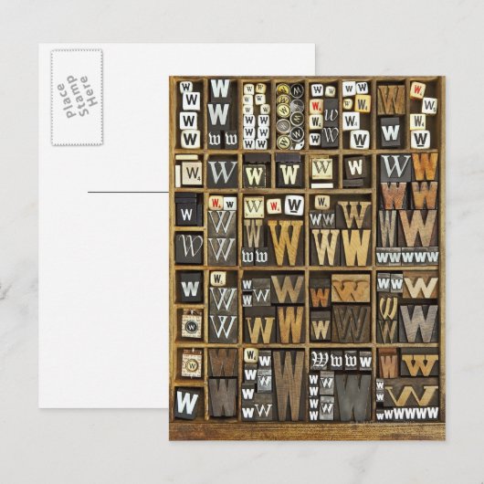 Brief W Briefkaart (Voorkant / Achterkant)