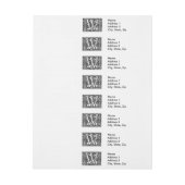 Brief W Middeleeuws Monogram Art Nouveau Adreslabel Wikkel (Vel)