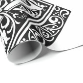 Brief W Middeleeuws Monogram Art Nouveau Cadeaupapier (Rol Hoek)