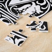 Brief W Middeleeuws Monogram Art Nouveau Legpuzzel (Zijkant)