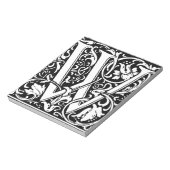 Brief W Middeleeuws Monogram Art Nouveau Notitieblok (Linkerzijde)