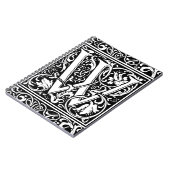 Brief W Middeleeuws Monogram Art Nouveau Notitieboek (Linkerzijde)