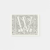 Brief W Middeleeuws Monogram Art Nouveau Post-it® Notes (Voorkant)