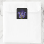 Brief W Vierkante Sticker (Tas)