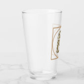 BRIEF X MONOGRAM Beauful Wedding New Home Gift Glas (Rechts)