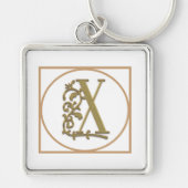 BRIEF X MONOGRAM Beauful Wedding New Home Gift Sleutelhanger (Voorkant)