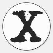 Brief X Ronde Sticker (Voorkant)