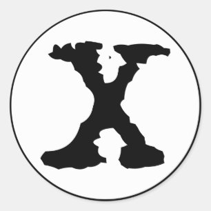 Brief X Ronde Sticker