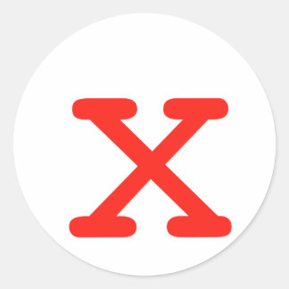 Brief X Ronde Sticker