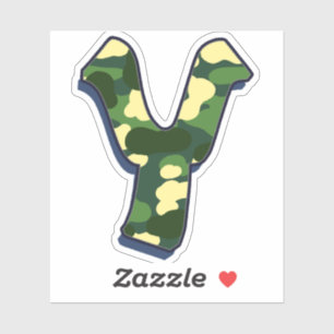 Brief Y - Camo Green Sticker
