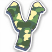 Brief Y - Camo Green Sticker (Voorkant)