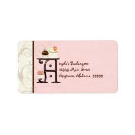 Brief Y Cupcake Business Address Mailing Labels