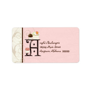 Brief Y Cupcake Business Address Mailing Labels