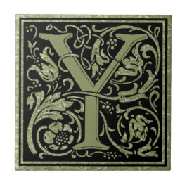 Brief Y Eerste Letter Monogram Tegeltje