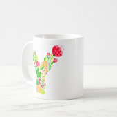 Brief y in Flowers Coffee Mok (Voorkant links)