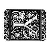 Brief Y Medieval Monogram  Initiaal Magneet (Horizontaal)