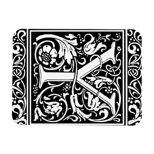 Brief Y Medieval Monogram Initiaal Magneet (Horizontaal)