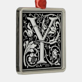 Brief Y Medieval Monogram  Initiaal Metalen Ornament (Rechts)