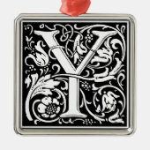 Brief Y Medieval Monogram  Initiaal Metalen Ornament (Voorkant)