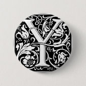 Brief Y Medieval Monogram  Initiaal Ronde Button 5,7 Cm (Voorkant)